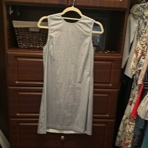 Theory size 0 blue and white pinstripe shift dress